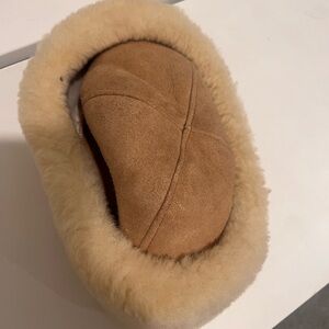 Tan Shearling Lined Hat